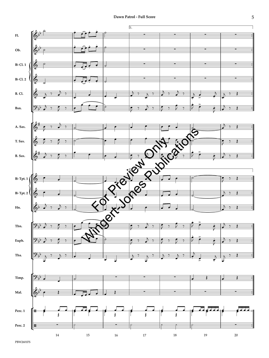Dawn Patrol (Score) Concert Band - Sheet Music page 6