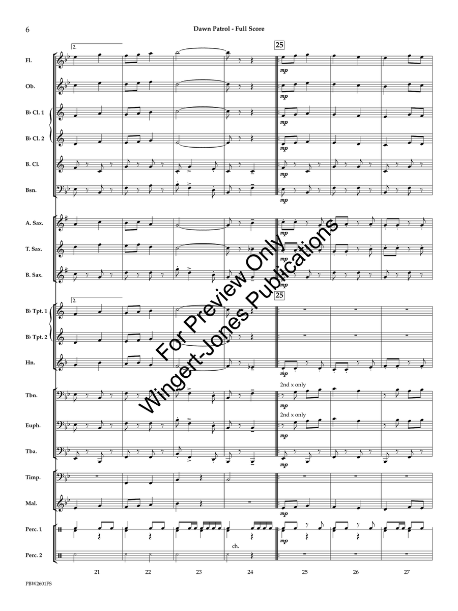 Dawn Patrol (Score) Concert Band - Sheet Music page 7