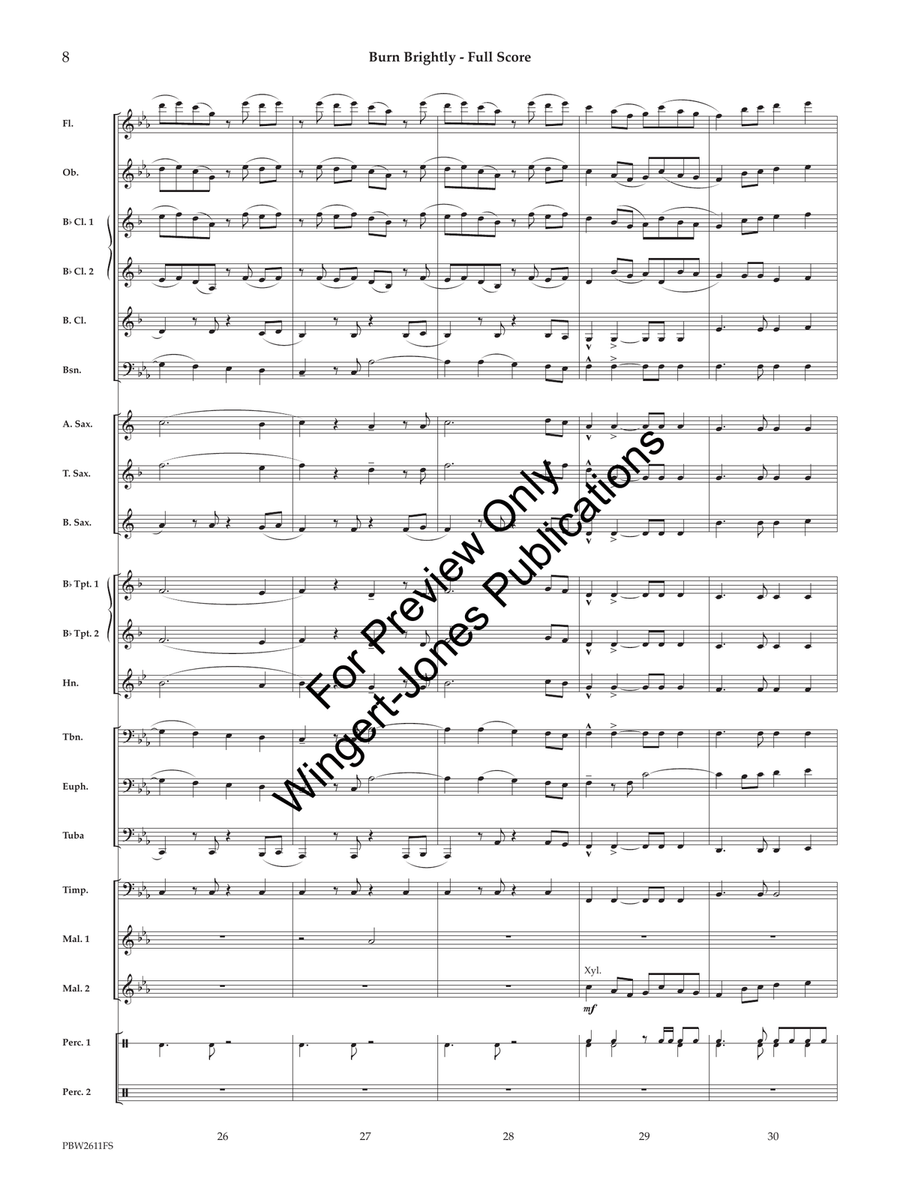 Burn Brightly (Standard Set) Concert Band - Sheet Music page 9