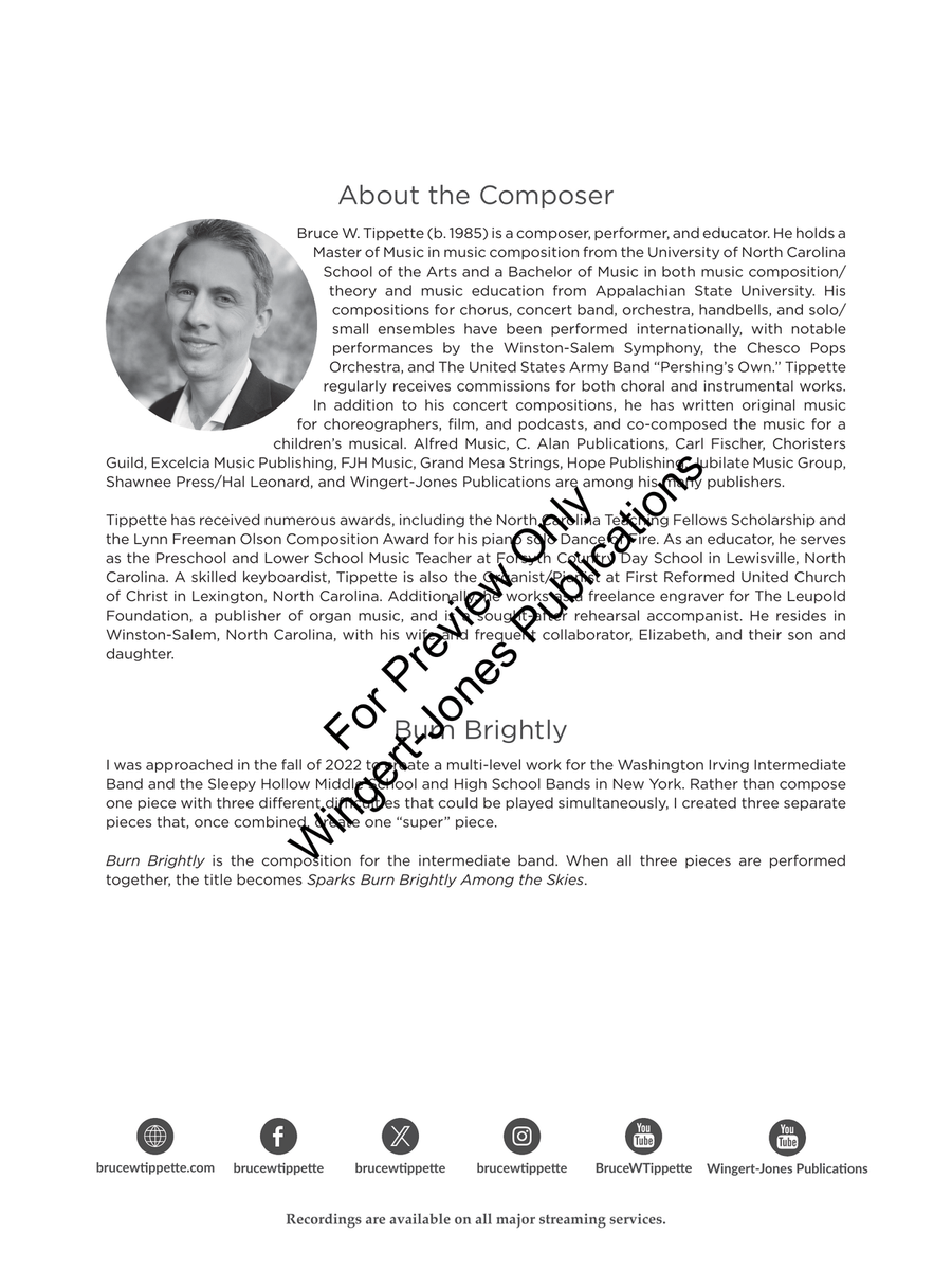 Burn Brightly (Score) Concert Band - Sheet Music page 3