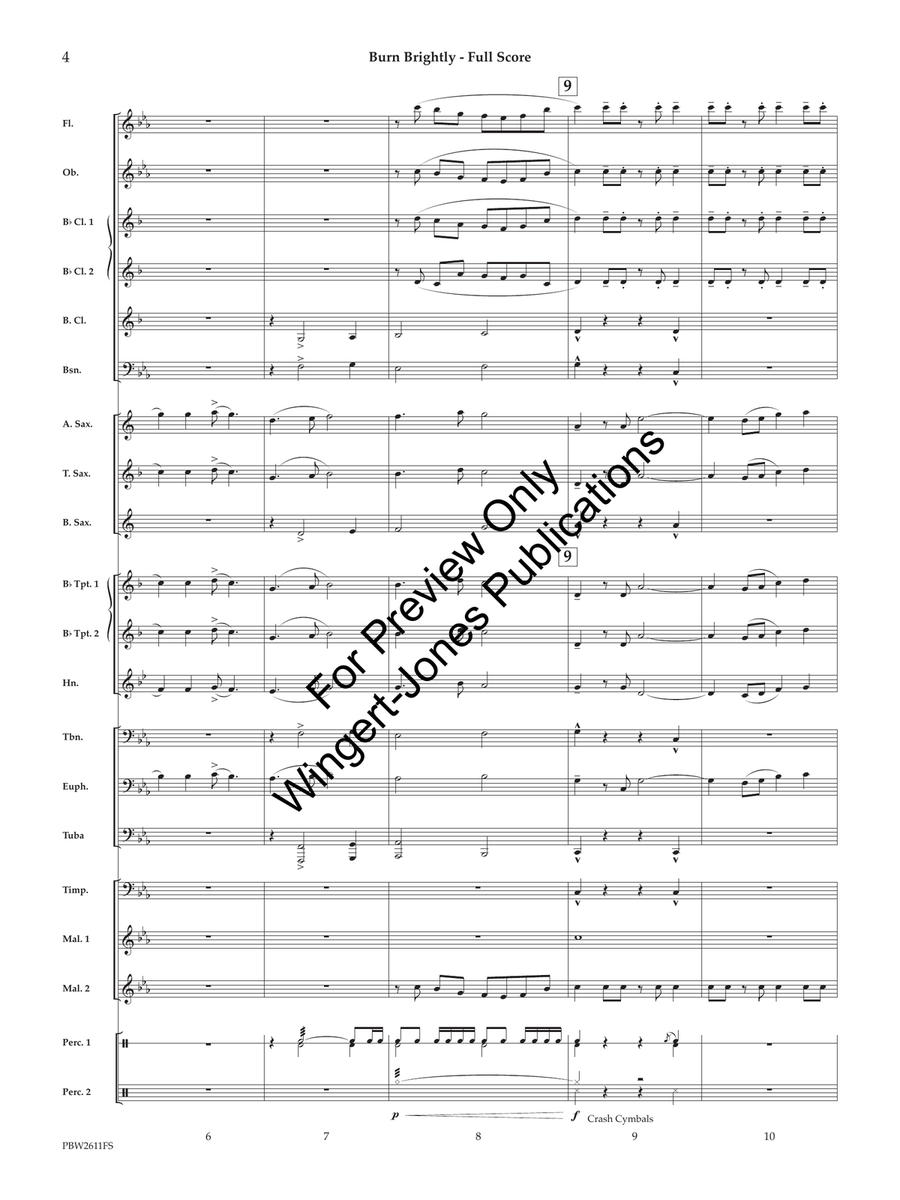 Burn Brightly (Score) Concert Band - Sheet Music page 5