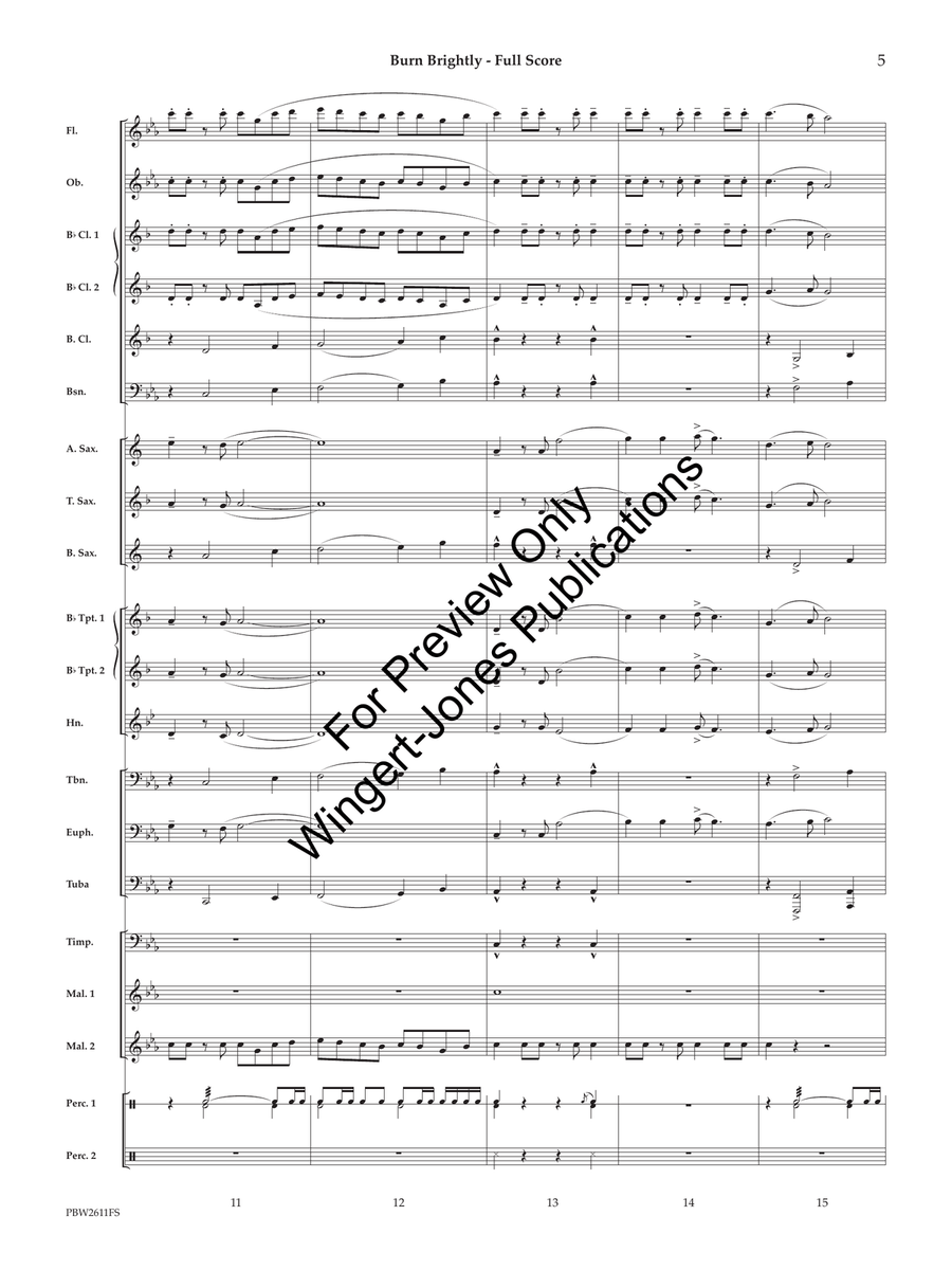 Burn Brightly (Score) Concert Band - Sheet Music page 6