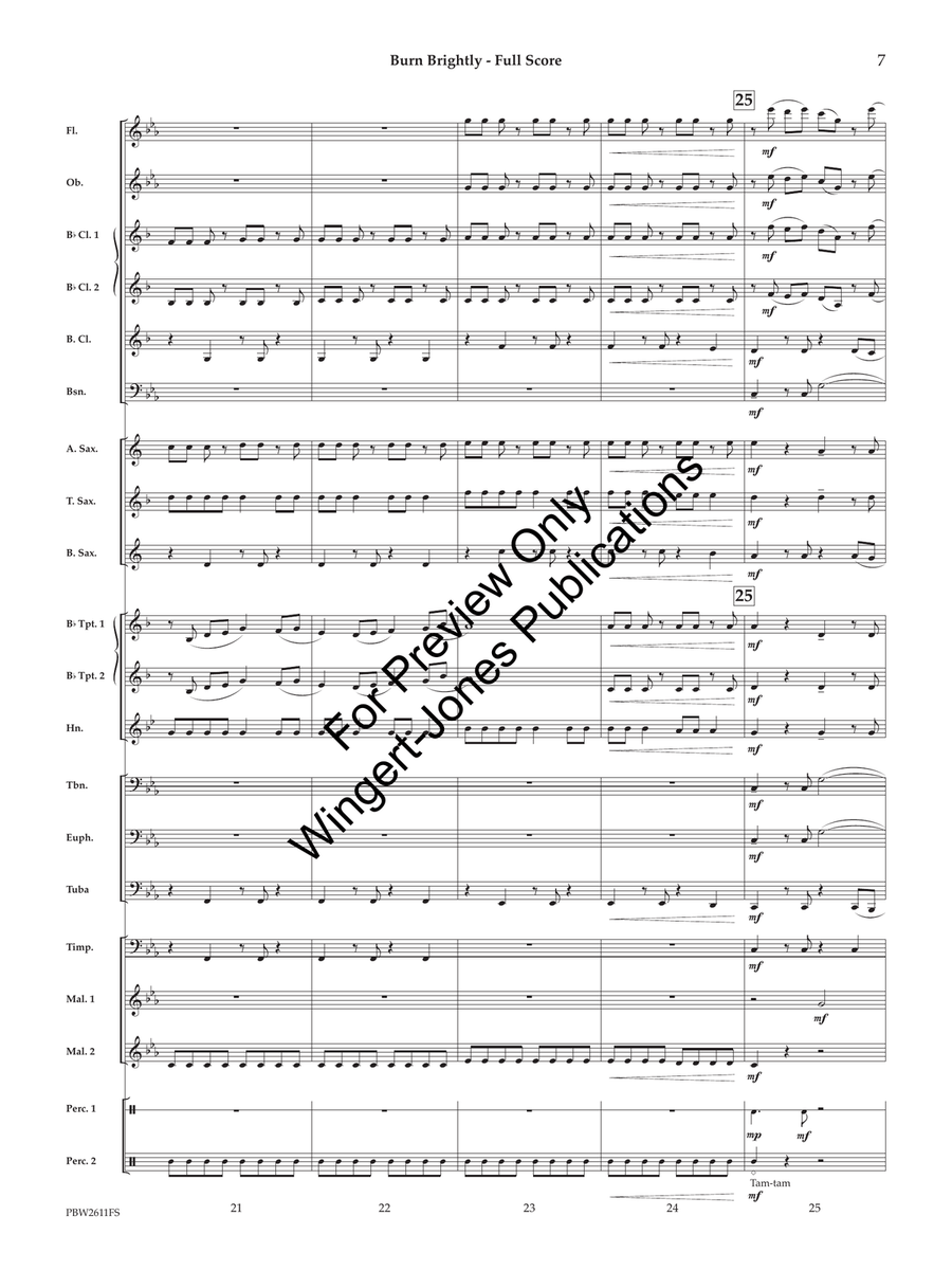Burn Brightly (Score) Concert Band - Sheet Music page 8