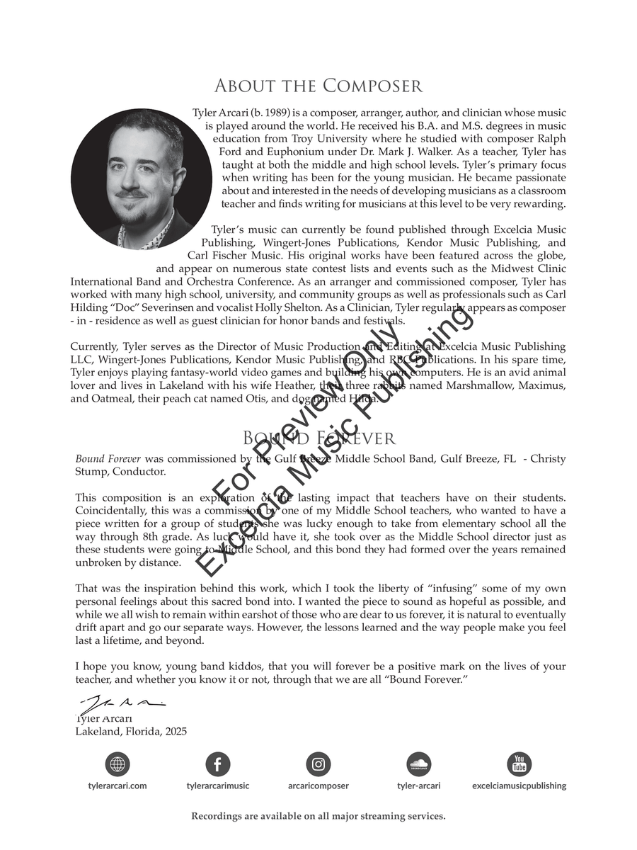 Bound Forever (Score) Concert Band - Sheet Music page 3