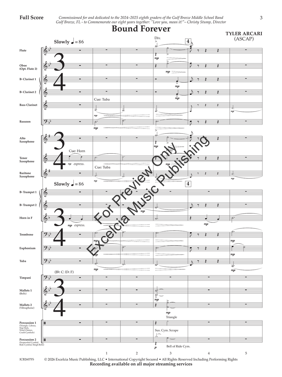 Bound Forever (Score) Concert Band - Sheet Music page 4