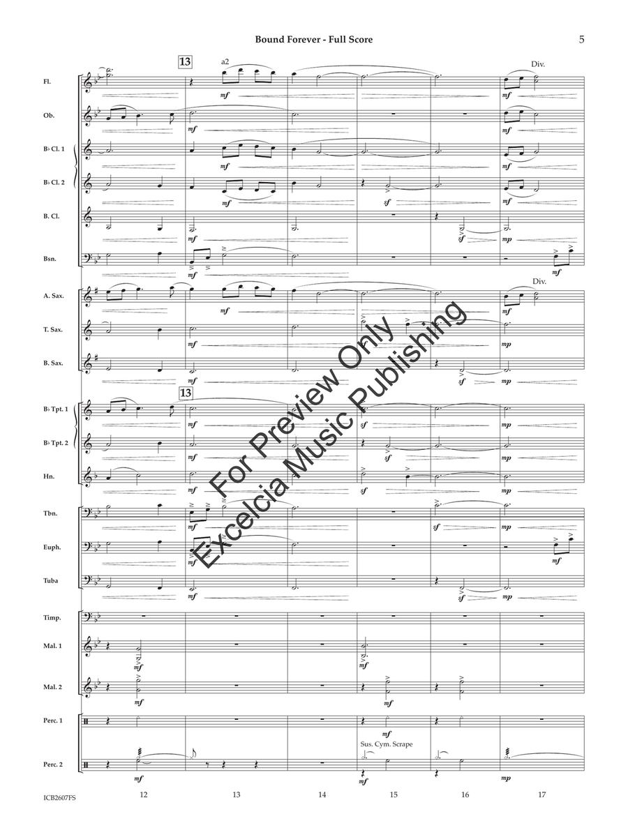 Bound Forever (Score) Concert Band - Sheet Music page 6