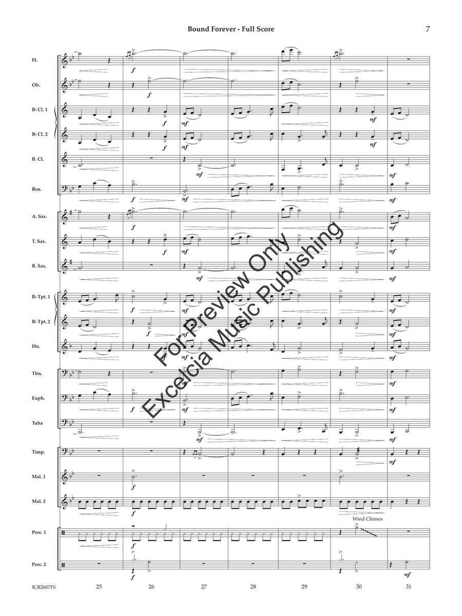 Bound Forever (Score) Concert Band - Sheet Music page 8