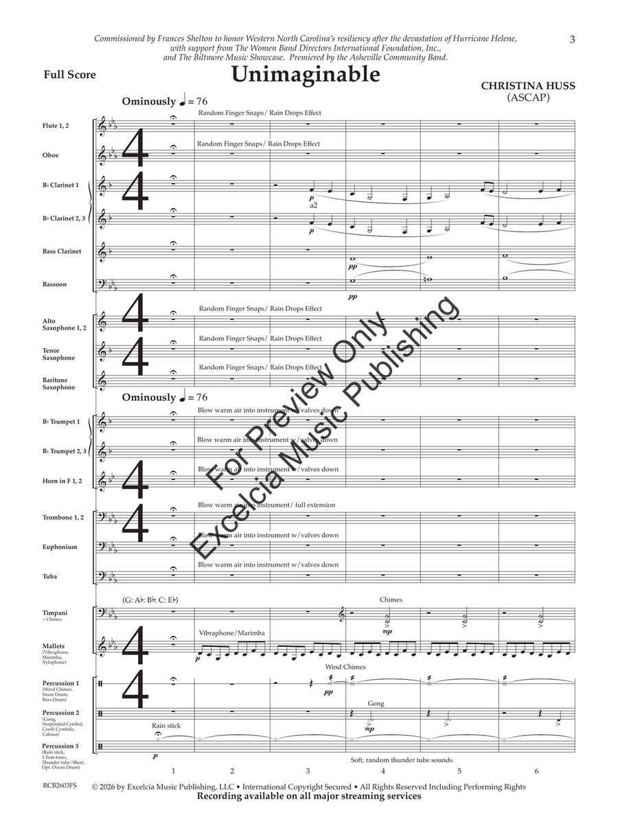 Unimaginable (Judges Set) Concert Band - Sheet Music page 4