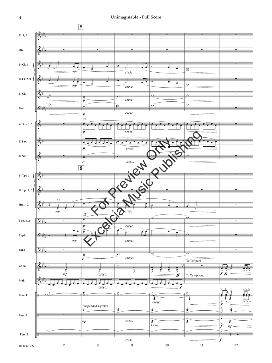 Unimaginable (Judges Set) Concert Band - Sheet Music page 5