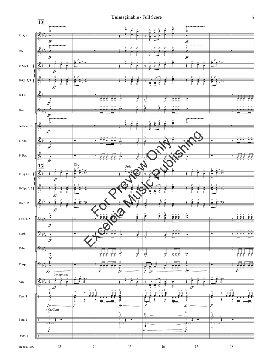 Unimaginable (Judges Set) Concert Band - Sheet Music page 6