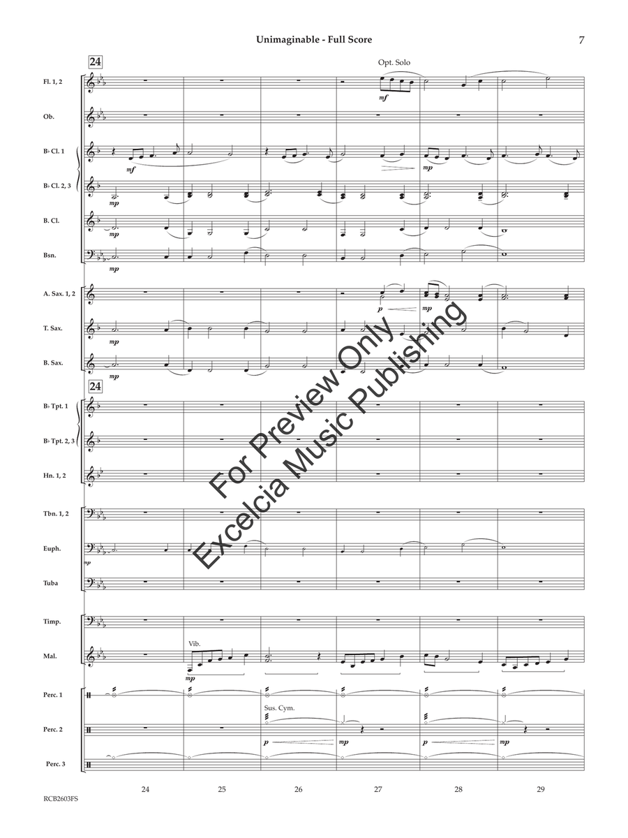 Unimaginable (Judges Set) Concert Band - Sheet Music page 8