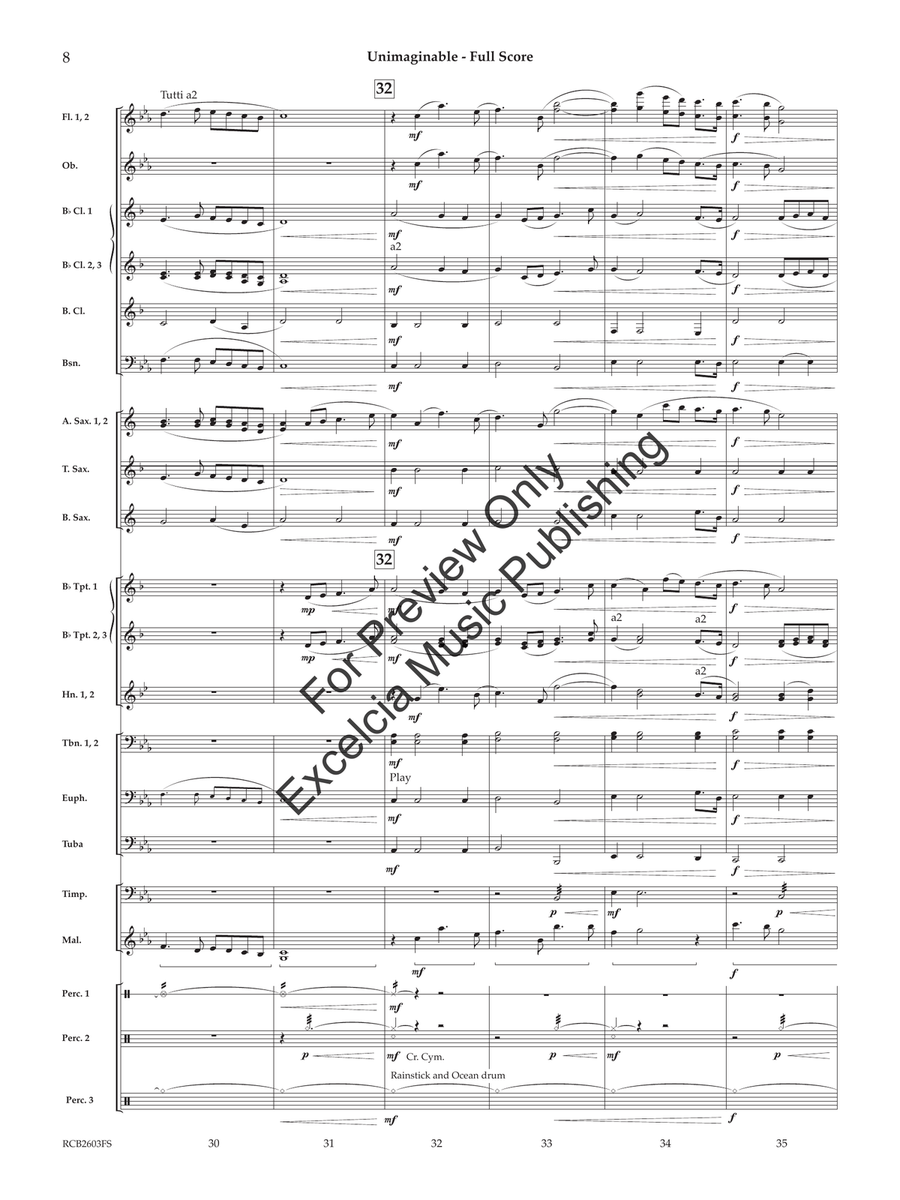 Unimaginable (Judges Set) Concert Band - Sheet Music page 9