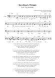 Go Down, Moses (Let My People Go) - Cello in Am With Chords & Lyrics - Easy