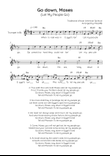 Go Down, Moses (Let My People Go) - Trumpet in Am Solo With Chords & Lyrics - Easy