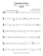 Footsteps of Jesus (PIANO TRIO for 3 Players on 1 Piano) Piano scores gallery preview page 5