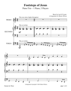 Footsteps of Jesus (PIANO TRIO for 3 Players on 1 Piano) Piano scores gallery preview page 6