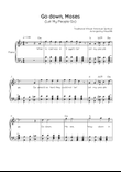 Go Down, Moses (Let My People Go) - Piano in Dm With Chords & Lyrics - Easy