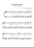 Go Down, Moses (Let My People Go) - Piano in Em With Chords & Lyrics - Easy