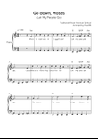 Go Down, Moses (Let My People Go) - Piano in Am With Chords & Lyrics - Beginner