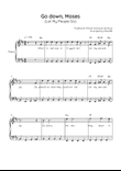Go Down, Moses (Let My People Go) - Piano in Bm With Chords & Lyrics - Beginner