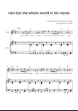 He's Got the Whole World In His Hands - Flute With in G With Chords & Lyrics - Easy