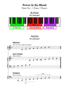 Power in the Blood (PIANO TRIO for 3 Players on 1 Piano) Piano scores gallery preview page 4