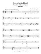 Power in the Blood (PIANO TRIO for 3 Players on 1 Piano) Piano scores gallery preview page 5