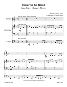 Power in the Blood (PIANO TRIO for 3 Players on 1 Piano) Piano scores gallery preview page 6