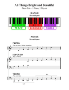 HYMNS for THREE (Collection of 10 PIANO TRIOS for 3 Players on 1 Piano) Piano scores gallery preview page 4