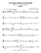 HYMNS for THREE (Collection of 10 PIANO TRIOS for 3 Players on 1 Piano) Piano scores gallery preview page 5
