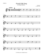 French Folk Song for String Orchestra Full Orchestra scores gallery preview page 5