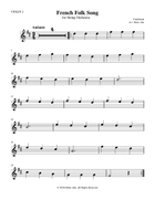 French Folk Song for String Orchestra Full Orchestra scores gallery preview page 6