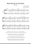 Bless’d Be the Tie That Binds (Dennis) - Piano in G With Chords & Lyrics - Beginner