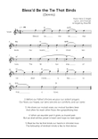 Bless’d Be the Tie That Binds (Dennis) - Violin in D With Chords & Lyrics - Easy