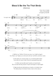 Bless’d Be the Tie That Binds (Dennis) - Trumpet in F With Chords & Lyrics - Easy