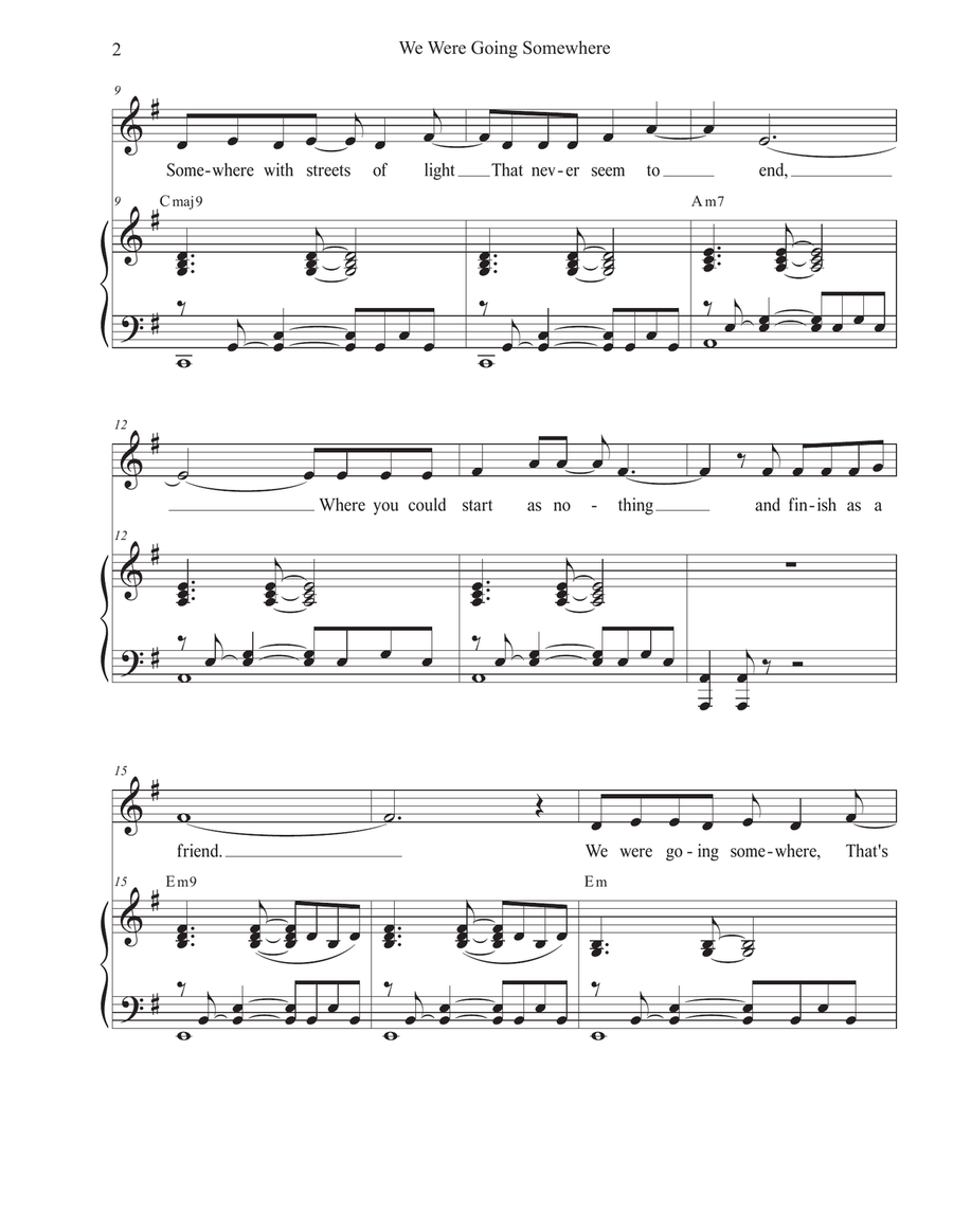 We Were Going Somewhere by Stephen DeCesare Piano, Vocal - Digital Sheet Music page 2