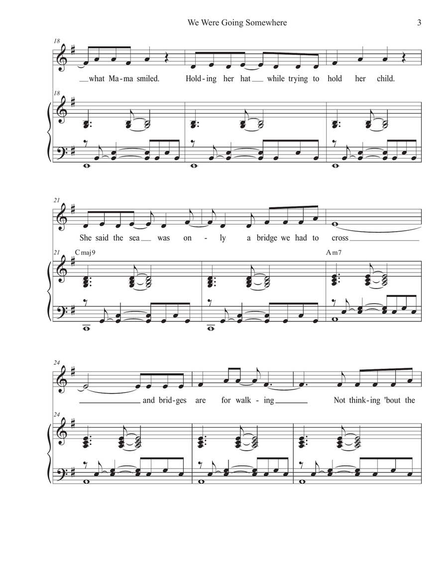 We Were Going Somewhere by Stephen DeCesare Piano, Vocal - Digital Sheet Music page 3