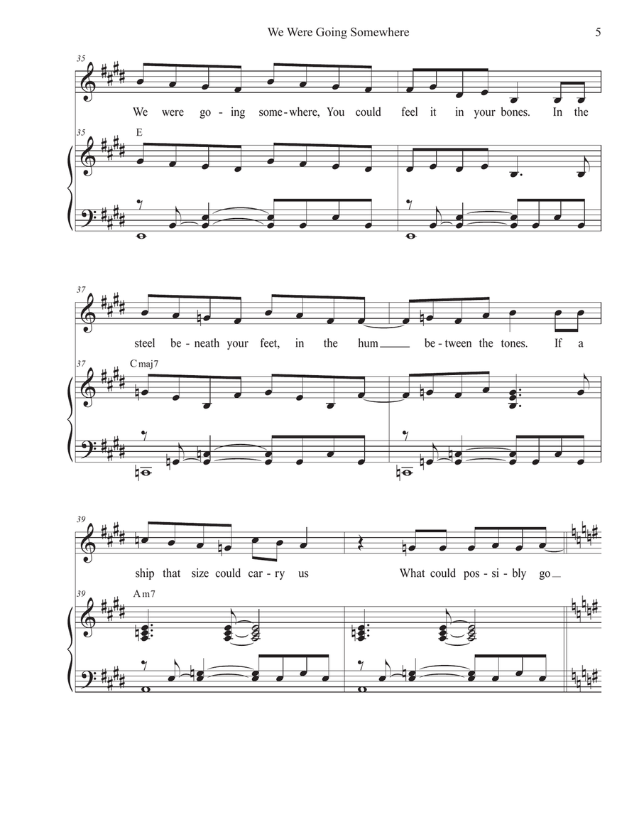 We Were Going Somewhere by Stephen DeCesare Piano, Vocal - Digital Sheet Music page 5