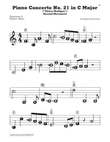 Piano Concerto No. 21 In C Major (