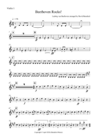 Beethoven Rocks! for Violin Quartet (Easy–Intermediate) Small Ensemble scores gallery preview page 4