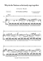 Why do the Nations so Furiously Rage Together from Messiah - G.F. Handel (Trombone and Piano) Piano scores gallery preview page 4