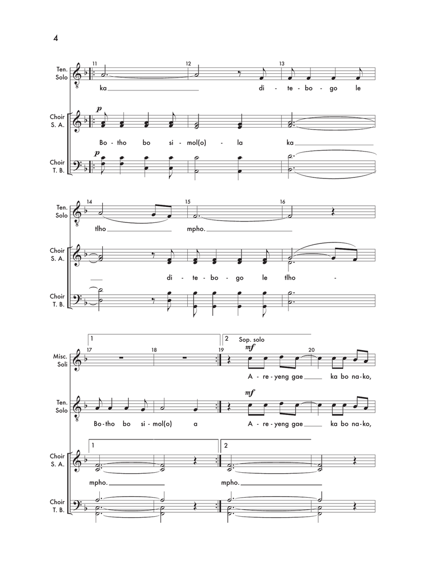 Botho 4-Part - Digital Sheet Music page 2