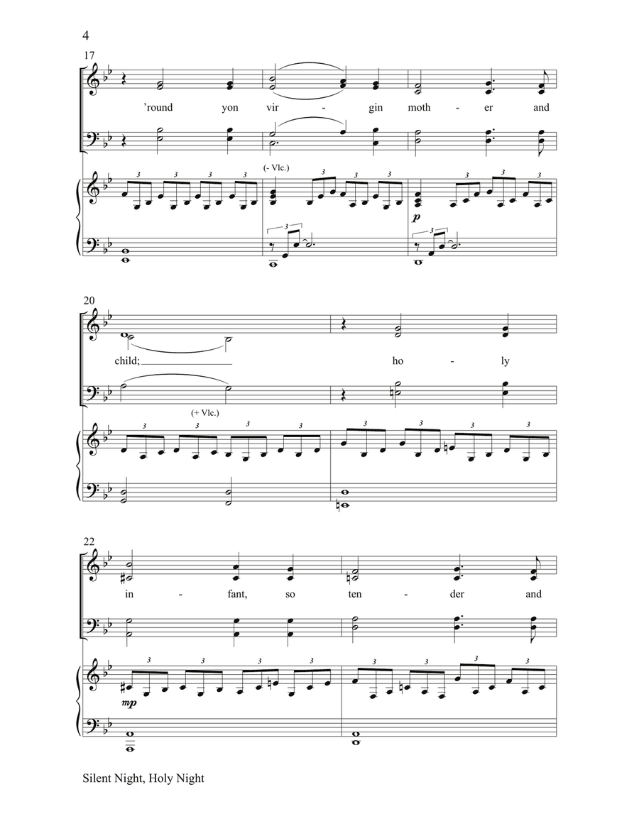 Silent Night, Holy Night by Mary McDonald 4-Part - Digital Sheet Music page 4