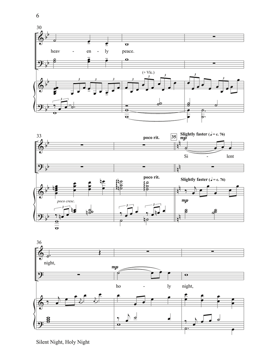Silent Night, Holy Night by Mary McDonald 4-Part - Digital Sheet Music page 6