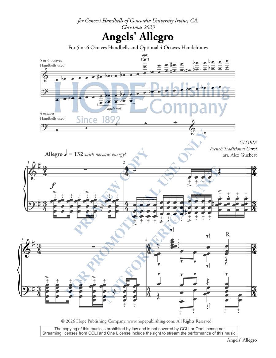 Angels' Allegro Handbell Choir - Sheet Music page 4