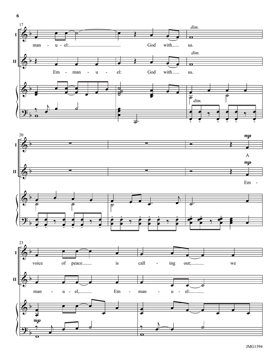Emmanuel – God with Us by Mark Burrows Choir - Digital Sheet Music page 6
