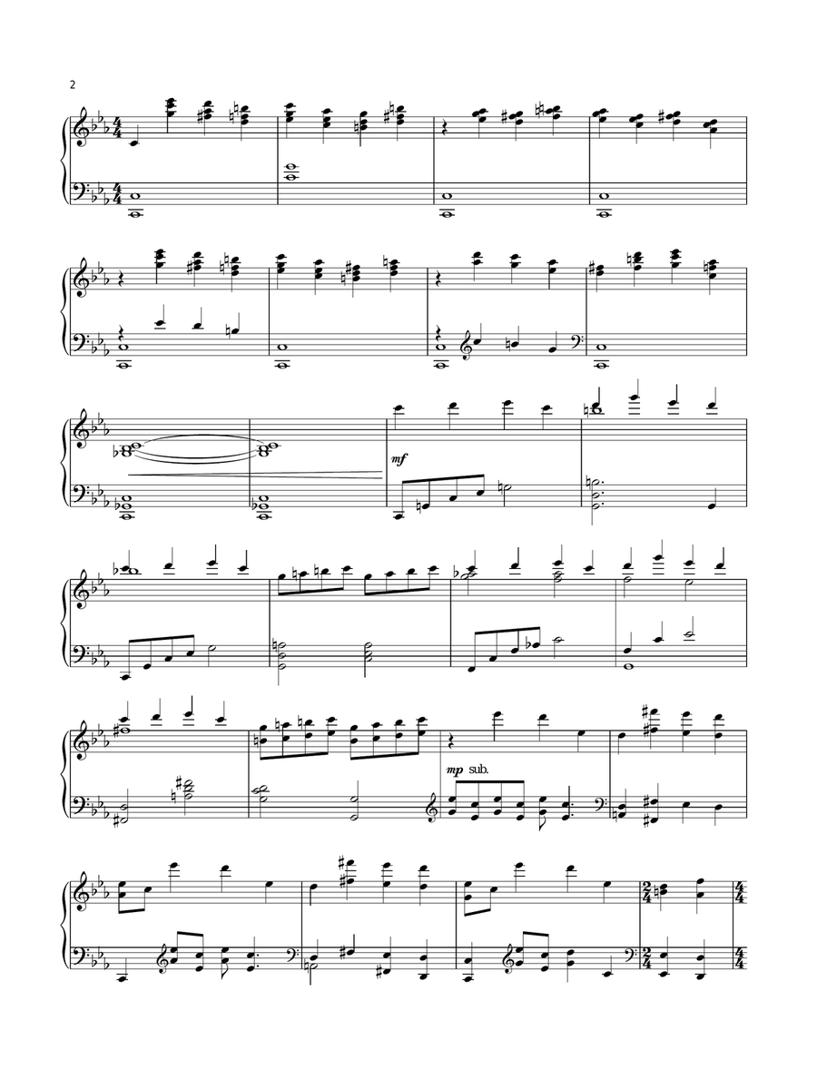 Batman Returns (Selena Transforms) by Danny Elfman Piano Solo - Digital Sheet Music page 2