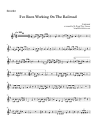 I’ve Been Working On The Railroad for Recorder with Piano accompaniment Recorder scores gallery preview page 6