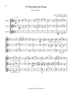 12 Favorite Hymns, Book 3, for Violin Trio String Trio scores gallery preview page 3