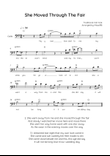 She Moved Through the Fair - Cello in G with Chords and Lyrics - Easy